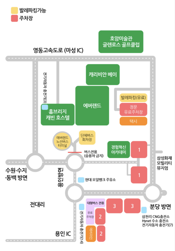 에버랜드 주차장 위치