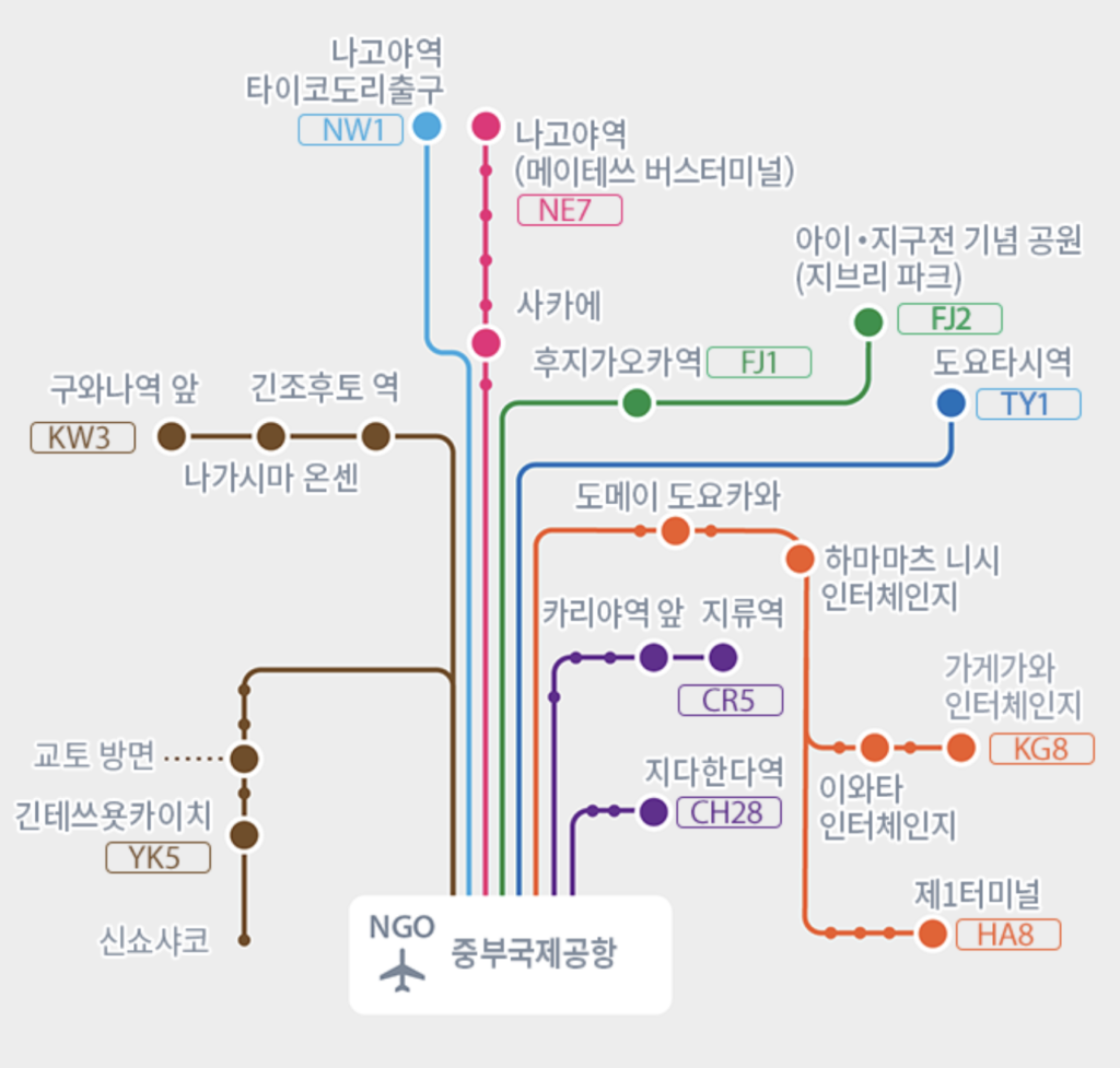 나고야 공항버스 노선