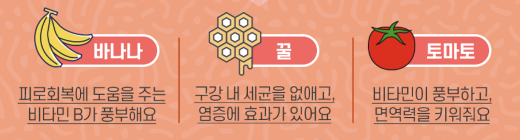 구내염에 좋은 음식