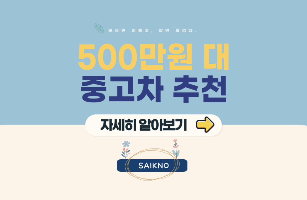 500만원대 중고차 추천