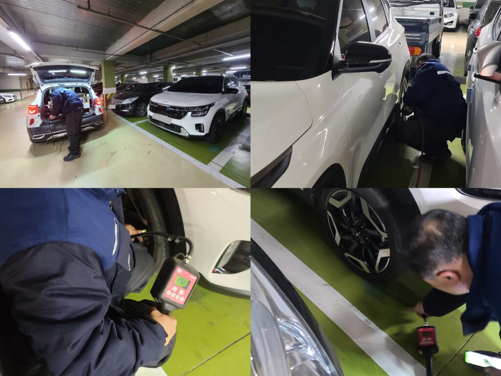 타이어 공기압 출장수리 사진