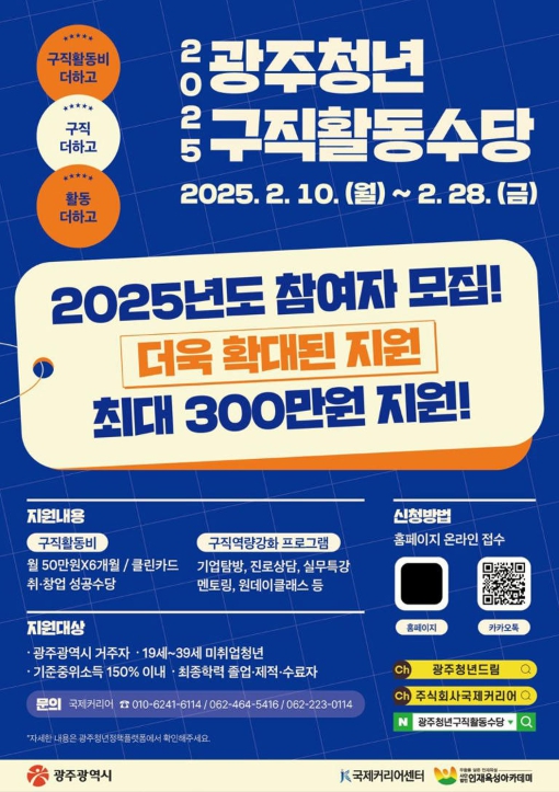 2025년 광주광역시 청년구직활동수당