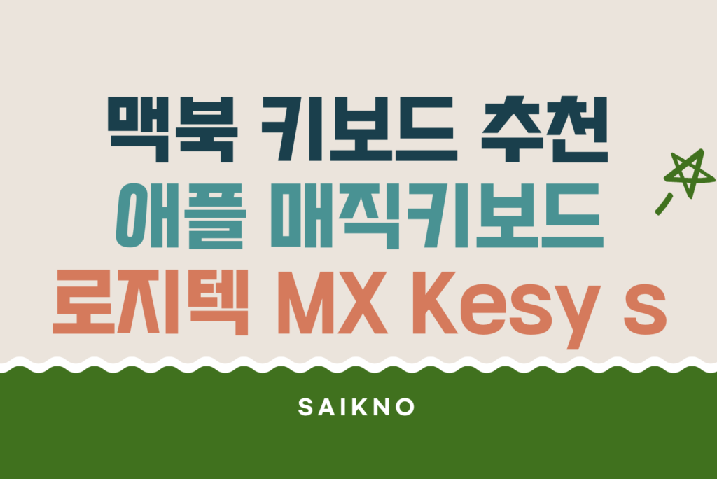 맥북 키보드 추천 (애플 매직마우스 vs MX Kesy S)
