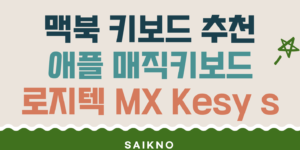 맥북 키보드 추천 (애플 매직마우스 vs MX Kesy S)