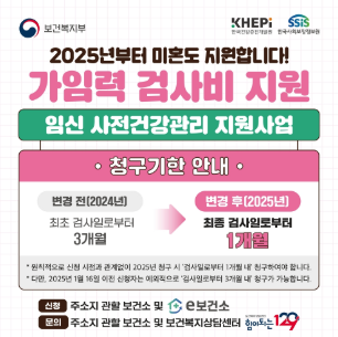 임신 사전건강관리 지원사업