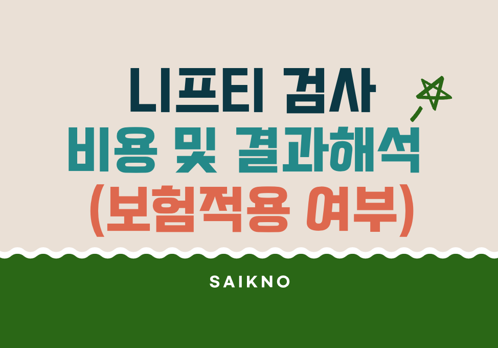 니프티검사 비용 및 결과해석(보험적용 여부)