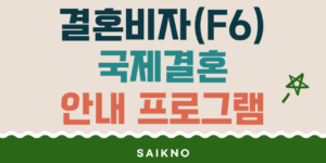 결혼비자(F6) 국제결혼 안내프로그램