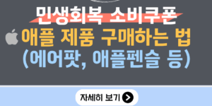 민생회복 소비쿠폰으로 애플제품 구매하는 방법