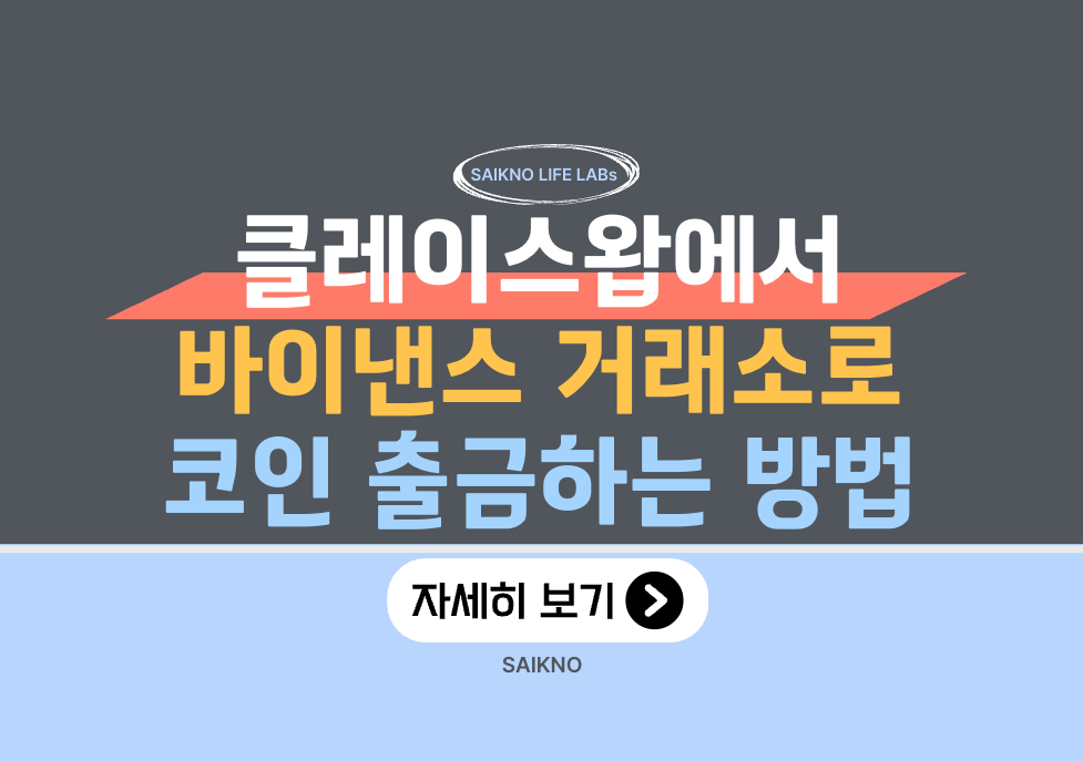 클레이스왑에서 바이낸스로 코인 출금하는 방법(후기)
