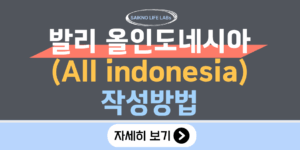 발리 올인도네시아(All indonesia) 작성방법(입국준비서류)