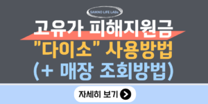 고유가 피해지원금 다이소 사용방법 (매장 조회방법)