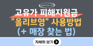고유가 피해지원금 올리브영 사용방법 (사용가능한 매장 찾는 법)